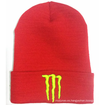 3D de alta calidad bordada franja bordes Beanie (S-1069)